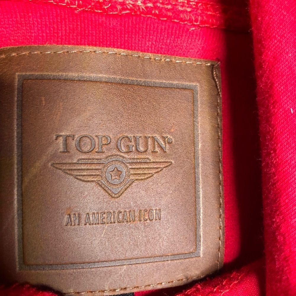 Top Gun ‘An American Icon’ Tomcat By’s Red Pull Over Hoodie SZ M. - Picture 7 of 16